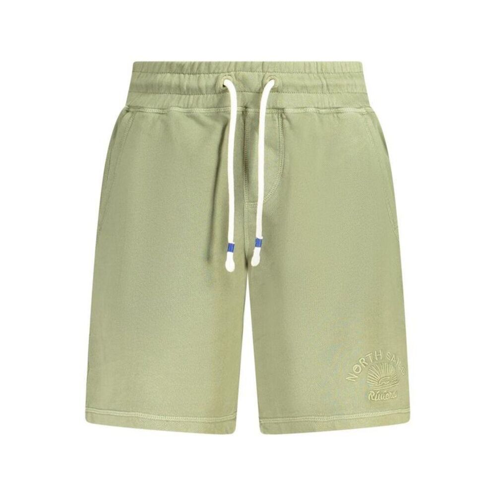North Sails Logo Drawstring Shorts Men Green Bottoms